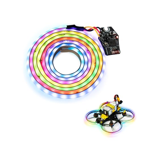SpeedyBee Meteor FPV Drone LED Lights Strip-Wireless Configuration Light with Length Flexibility Multi-Colors for 2.5 3 3.5 Inch Cinewhoop FPV Frame Flight Controller