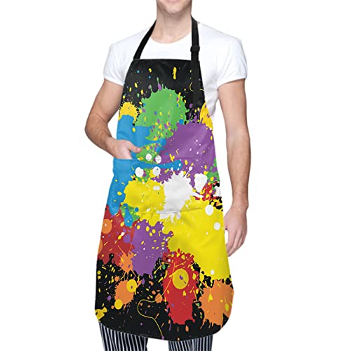 Waterproof Bib Apron with Adjustable Neck for Kitchen Cooking Gardening Grooming