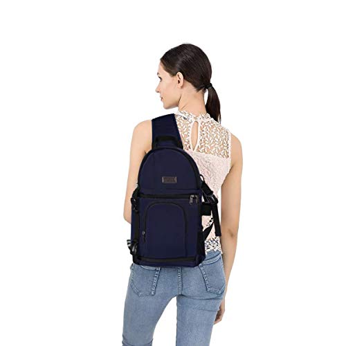 MOSISO Camera Sling Bag, Photography Shoulder Bag Compact Camera Backpack - color: Navy Blue