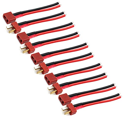 5 Pairs T Plug Connector Female and Male with 14AWG Silicon Wire - size: T cable