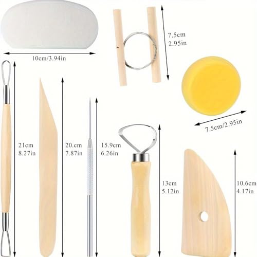 Clay Carving, Clay Sculpture Set, 8-Piece Set of Clay Tools