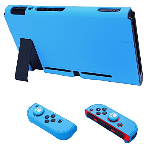 Dockable Case for Nintendo Switch - COMCOOL 3 in 1 Protective Cover Case for Nintendo Switch and Joy-Con Controller with Screen Protector and Thumb grips - Sky Blue - color: Sky Blue