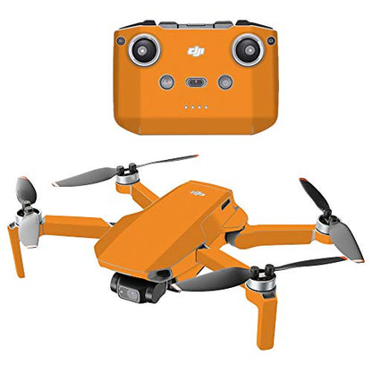MightySkins Compatible with DJI Mini 2 Portable Drone - Solid Orange | Protective, Durable, and Unique Vinyl Decal wrap Cover | Easy to Apply, Remove, and Change Styles | Made in The USA - color: Solid Orange