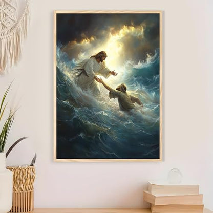 Jesus Paint by Numbers Kit for Adults Framed Canvas 12X16 in, Frameworkless - color: YH02803