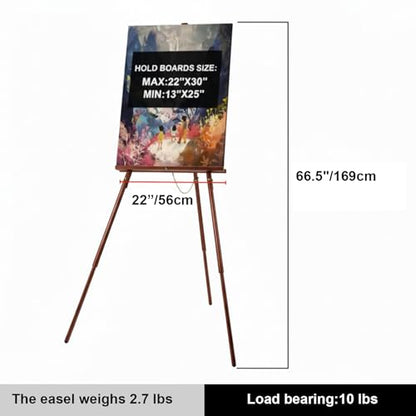 Falling in Art 65" A-Frame Wooden Tripod Easel Stand (Brown) - color: Brown-1 Pack