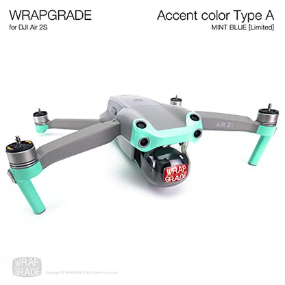 Wrapgrade Skin Compatible with DJI Air 2S | Accent Color A (Mint Blue) - color: Mint Blue