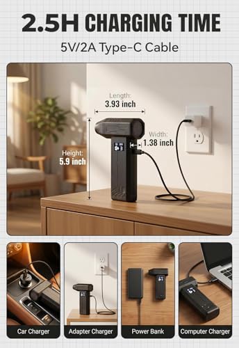 Compressed Air Duster 150000RPM, Super Power Electric Air Duster Cordless