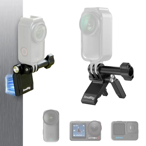 SMALLRIG Magnetic Mount for Action Camera, for DJI Osmo Nano/Action 4/5 pro, for GoPro Hero 13/12/11, with Quick Release Plate for Arca-Swiss, 1/4"-20 Locating Hole, Ultra-Low-Angle Shooting - style: Magnetic Mount - 5760
