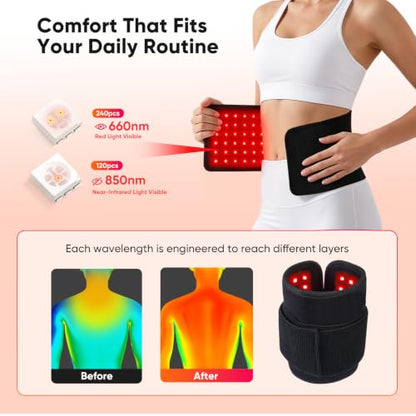 Red Light Therapy Pad, 120 LED 660nm 850nm Infrared Light Wrap - size: 15.55*7.9