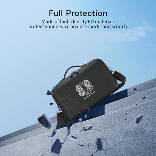 Carrying Case for DJI Neo 2, PU Hard Shell with Shoulder Strap,Compatible with DJI Neo 2 and Drone Accessories, Soft Lining, with Mesh Pocket,Black