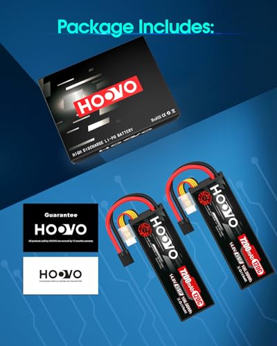 HOOVO 4S Lipo Battery 14.8V 120C 7200mAh RC Car Batteries Hard Case TR Plug