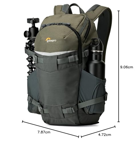 Lowepro LP37014-PWW, Flipside Trek BP 250 AW Backpack for Camera with ActiveZone Suspension System, Tablet Compartment, Grey/Dark Green - size: BP 250