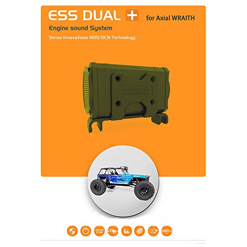 ESS Dual Engine Sound Simulator System for Axial SCX10/SCX10 II Traxxas TRX4 Axial Wraith (Dual+Engine)