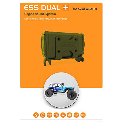 ESS Dual Engine Sound Simulator System for Axial SCX10/SCX10 II Traxxas TRX4 Axial Wraith (Dual+Engine)