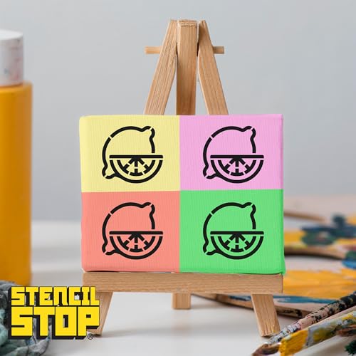 Stencil Stop Lemon Stencil - Reusable for DIY Projects, Painting, Drawing, Crafts - 14 Mil Mylar Plastic (Lemon - 6 Pack (2", 3", and 4", 2 Each)) - size: Lemon - 6 pack (2", 3", and 4", 2 each)