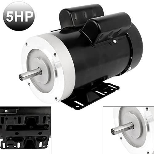5HP General Electric Motor 3450RPM Single Phase 208-230V 56C TEFC CW/CCW - size: 5HP