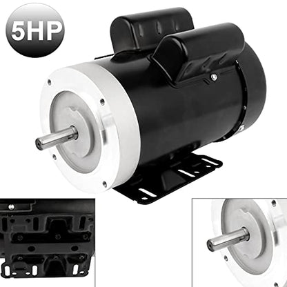 5HP General Electric Motor 3450RPM Single Phase 208-230V 56C TEFC CW/CCW - size: 5HP