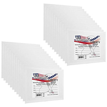 U.S. Art Supply 9 X 12 Inch Art Canvas Board Panels 24 Pack - 8 Ounce - size: 9" x 12"