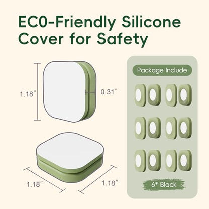 Magnetic Remote Control Holder Wall Mount for TV Fan 6 Pack Green - color: 6 Green, size: Square