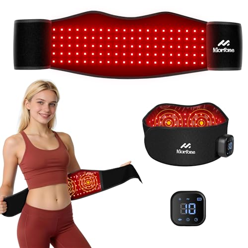 Cordless Red Light Therapy Belt for Body with Heat Vibration 660nm & 850nm