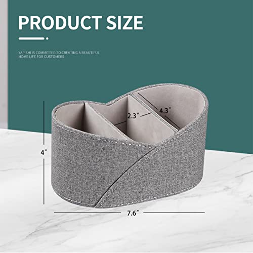 PU Leather TV Remote Control Holder,Pen Caddy/Cup,Art Supplies Organizer - color: Grey