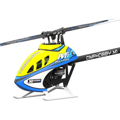 OMPHOBBY M1 V3 PRO BNF 100 Class 6CH Mini 3D RC Helicopter Yellow - color: Yellow