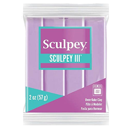 Sculpey III Polymer Oven-Bake Clay, Spring Lilac, Non Toxic, 2 oz. bar - color: Purple