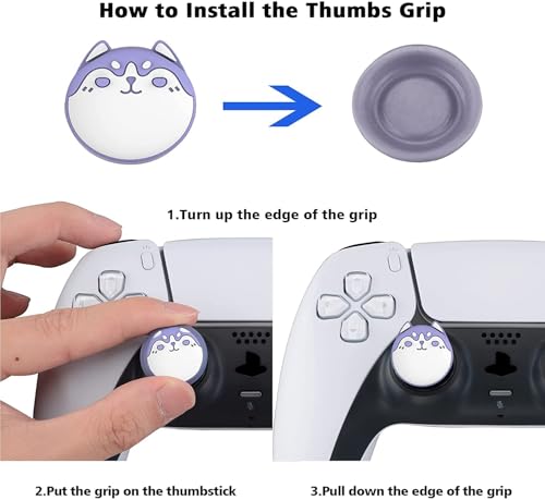 PlayVital Cute Thumb Grip Caps for Nintendo Switch 2 Pro, Switch Pro Controller, Joystick Caps Cover for ps5, Edge, ps4, Xbox Series X/S, Xbox One, Elite Series 2 Controller - Tempura and Takoyaki - color: Tempura and Takoyaki