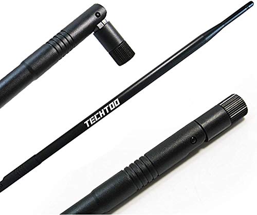 TECHTOO 9dBi Omni WiFi Antenna with RP-SMA Connector for Wireless Network Router/USB Adapter/PCI PCIe Cards/IP Camera/Wireless Range Extender(2-Pack) - color: RP-SMA Plug 2Pack