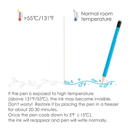 Grabie Erasable Gel Pens, 9 Medium Point 0.7 mm Pens, Classic - color: 9 Colors Pens: Classic