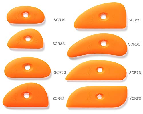 Xiem Tools Soft Silicone Clay Rib for Ceramics and Pottery (Complete Set) - size: Complete Set
