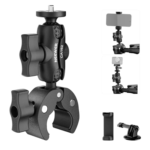 NEEWER Super Clamp Action Camera & Phone Mount with Dual Ball Heads, CA162 - style: CA162