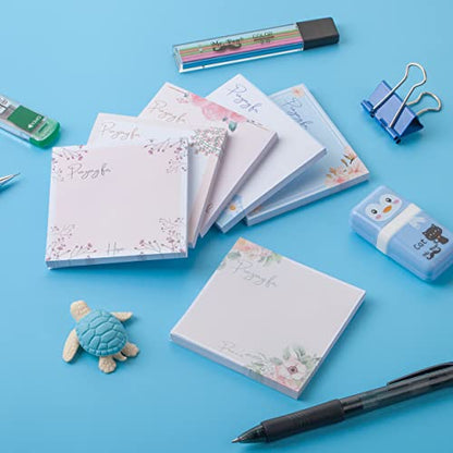 Mr. Pen- Floral Sticky Notes, 3"x3", 12 Pads, 700 Sheets, Colorful - color: Floral