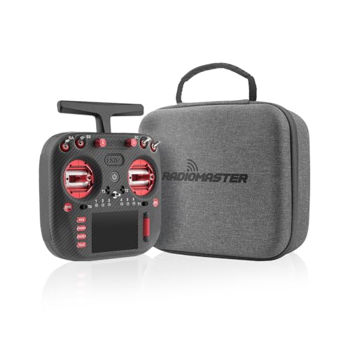 Radiomaster TX15 Max Radio Controller 2.4GHz 16 Channel EdgeTX Radio Transmitter, with AG02 CNC Hall Gimbals/3.5" IPS Touchscreen, Fits FPV Drones/Multirotors/RC Helicopter/Car Boats, Mode 2 (Red)