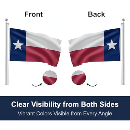 SSK® Texas Outdoor Flag - Large 3' x 5', Weather-Resistant Polyester - color: Texas