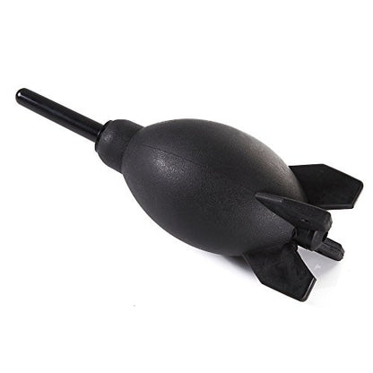 FocusFoto PRO 6.6 Inch Rubber Rocket Air Blower Duster Cleaner Dust Cleaning for DSLR Camera CCD Lens Keyboard Black - color: Black