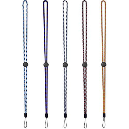 YOUOWO 5Pack 5Colours Adjustable Lanyards Multicolor,Neck Strap Lanyard - color: Colors