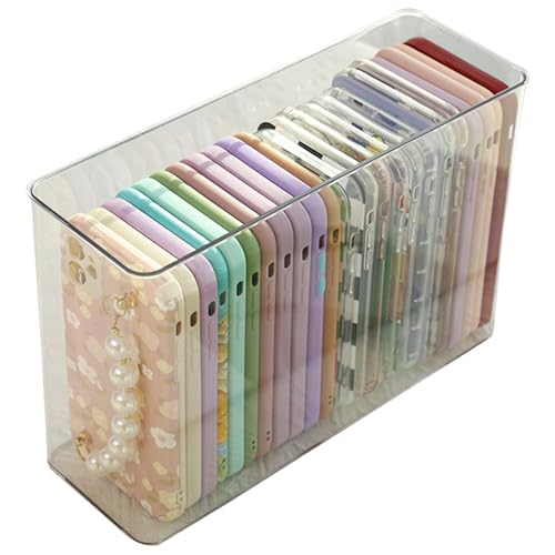 Phone Case Acrylic Storage Holder Phone Storage Organizer with Lid