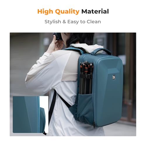 K&F CONCEPT Camera Backpack,Hardshell Photography DSLR Camera Bag - color: Blue