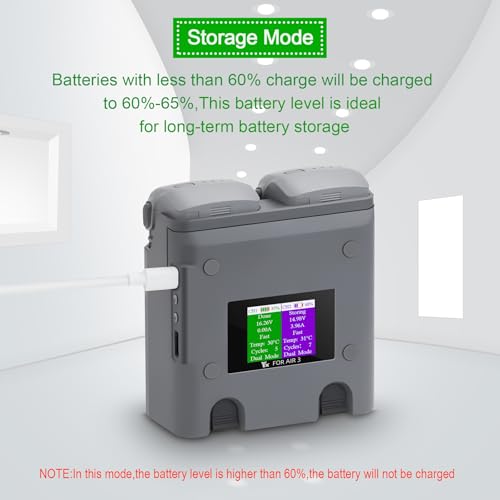 Multifunction LCD Dual Chargerfor DJI Air 3S 3 Battery