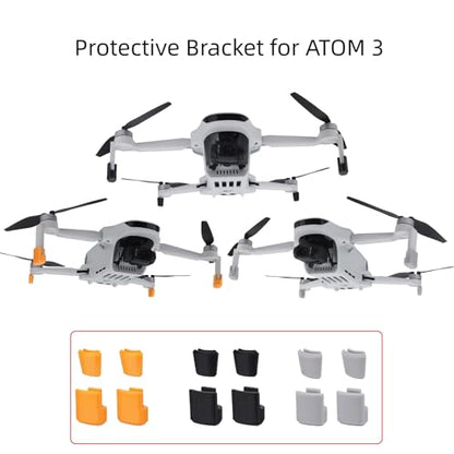 Landing Gear for Potensic Atom 3, Extended Kit Height Extensions Quick Release Holder Mount Set Drone Accessories (2mm) (Black) - color: Black