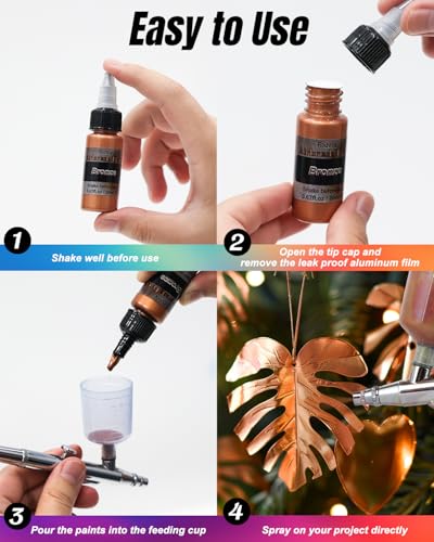 Roizefar Airbrush Paint, 36 Colors with 4 Thinner for Models & Crafts - color: 36 colors+4 thinner