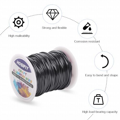 15 Gauge Aluminum Craft Wire for Jewelry Making-Black 100 feet - color: Black, size: 15Gauge 100FT