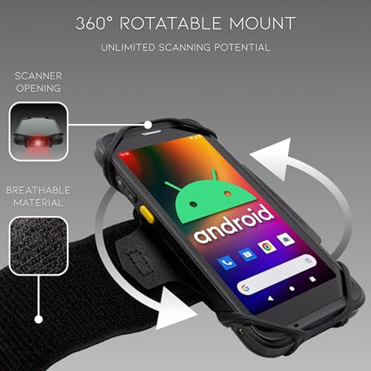 Wrist Mount Compatible with Zebra Android Barcode Scanners and iOS/iPhone Devices (to Make Device Hands-Free Wearable) – for Warehouse and Inventory Management Applications