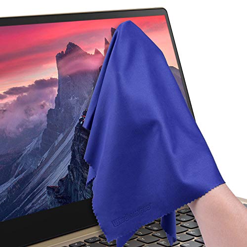 Wisdompro 4-Pack 16x16 Inch Extra Large Microfiber Cleaning Cloths, Blue - color: Blue