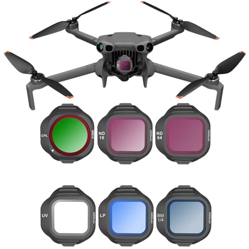 Coyktonty Filter/Lens Filter Set for DJI Mini 5 Pro,Optical Glass High Light Transmittance Multi-Layer Coating Waterproof Scratch-Resistant and dust-Proof (UV/CPL/ND16/ND64/Black Mist 1/8+Night) - color: UV/CPL/ND16/ND64/Black Mist 1/8+NIGHT