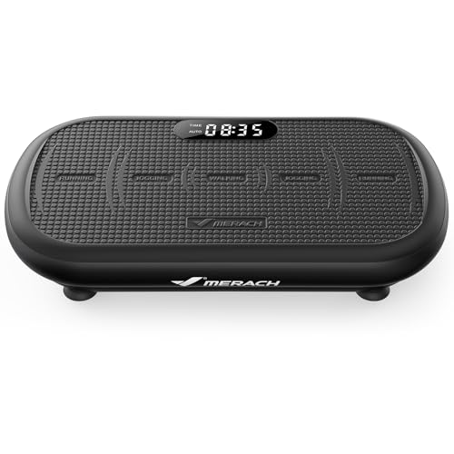 Merach CV40 Curved Vibration Plate Exercise Machine with 440lbs Capacity - color: Black