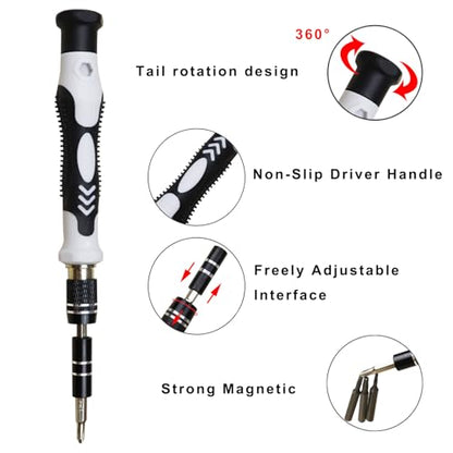 122 in 1 Precision Screwdriver Set Magnetic Professional Computer Repair Tool Kit Small Electronic Screwdriver Set for Phone, PC, Watch, Game Console, Tablet, Camera, Modding, and DIY Projects