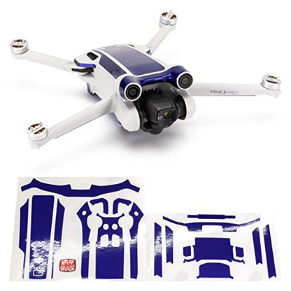 WRAPGRADE Skin Stickers Compatible with DJI Mini 3 Pro | Accent Color (Stratosphere Blue) - color: Stratosphere Blue