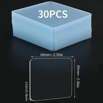 30PCS Large Double Sided Adhesive Pads for Mounting,2.36in - size: 30PCS 2.36inch x 2.36inch